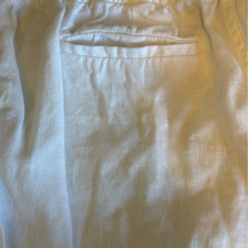 Drawstring Linen-Blend Pants - Picture 7 of 8